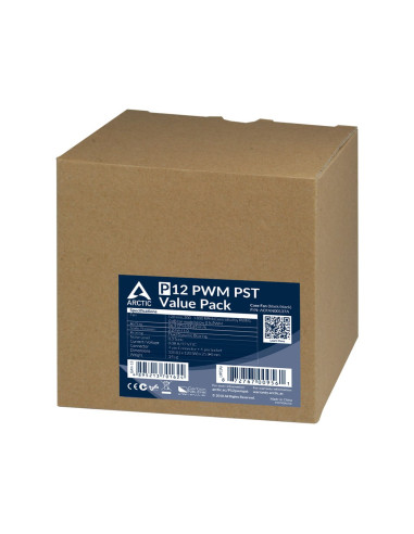 Wentylator Arctic P12 Pwm Pst Value Pack (Black/Black) 120Mm Pack Of 5Pcs