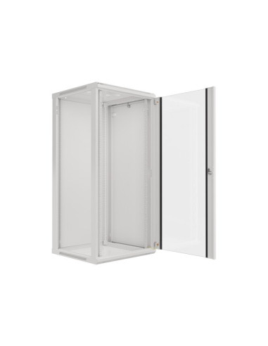 Szafa Rack Lanberg  Wf01-6627-10S (27U  1300Mm / 600Mm / 600 Mm  Wisząca  Szklane  19''  Szary)