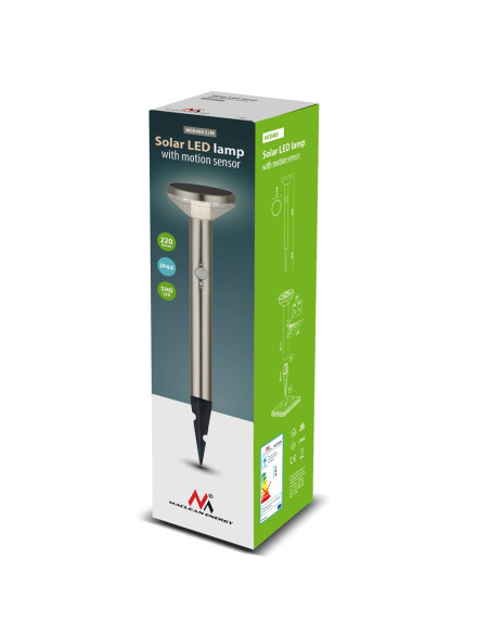 Maclean Lampa Solarna Led Z Czujnikiem Mce465 C/M