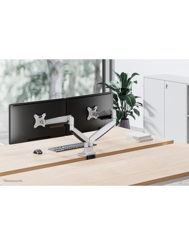 Neomounts Nm-D750Dsilver Uchwyt / Stojak Do Monitorów 81,3 Cm (32") Biurko Srebrny