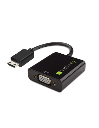 Techly Idata Hdmi-Vga4 Adapter Kablowy Vga (D-Sub) Hdmi Type C (Mini) Czarny
