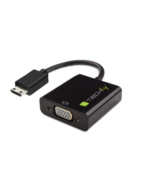 Techly Idata Hdmi-Vga4 Adapter Kablowy Vga (D-Sub) Hdmi Type C (Mini) Czarny