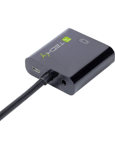 Techly Idata Hdmi-Vga4 Adapter Kablowy Vga (D-Sub) Hdmi Type C (Mini) Czarny