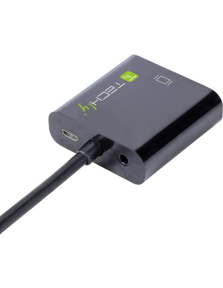 Techly Idata Hdmi-Vga4 Adapter Kablowy Vga (D-Sub) Hdmi Type C (Mini) Czarny