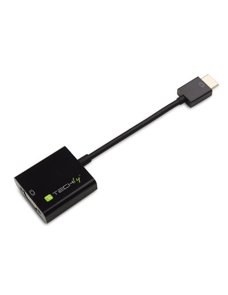 Techly Idata Hdmi-Vga4 Adapter Kablowy Vga (D-Sub) Hdmi Type C (Mini) Czarny