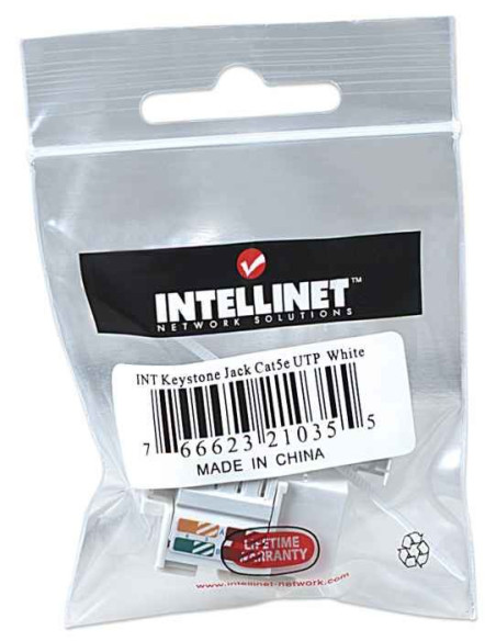 Intellinet Moduł Keystone Rj45 Utp Cat5E Biały Pun