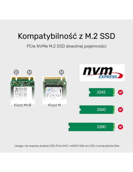 Unitek Obudowa Na Dysk/Klonowanie 2Xm.2, Pcie/Nvme