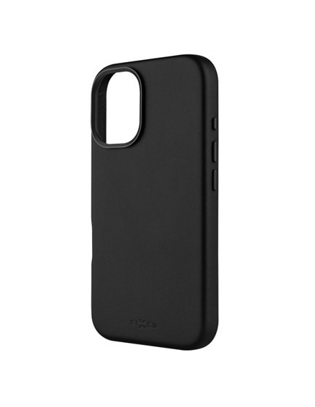 Naprawiono Magleather | Tylna Okładka | Jabłko | Iphone'a 16 | Skóra | Czarny