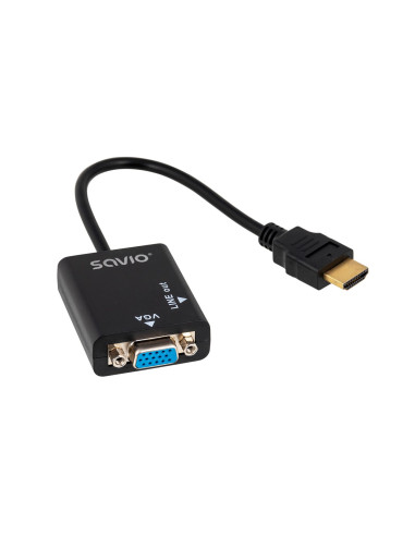 Adapter Savio Cl-23 (Hdmi M - D-Sub (Vga) F  0,20M  Kolor Czarny)