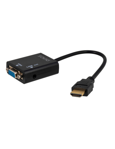 Adapter Savio Cl-23 (Hdmi M - D-Sub (Vga) F  0,20M  Kolor Czarny)