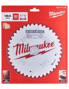 Milwaukee Piła Tarczowa 184X30X2,1X40Z Drewno - Szybkie Cięcie Csb P W