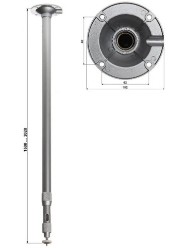 Teleskopowy Uchwyt Sufitowy Kamery Br-150X300