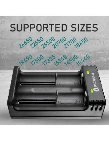 Everactive Ładowarka Do Akumulatorków Cylindrycznych Li-Ion Lc200