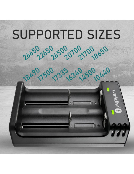 Everactive Ładowarka Do Akumulatorków Cylindrycznych Li-Ion Lc200