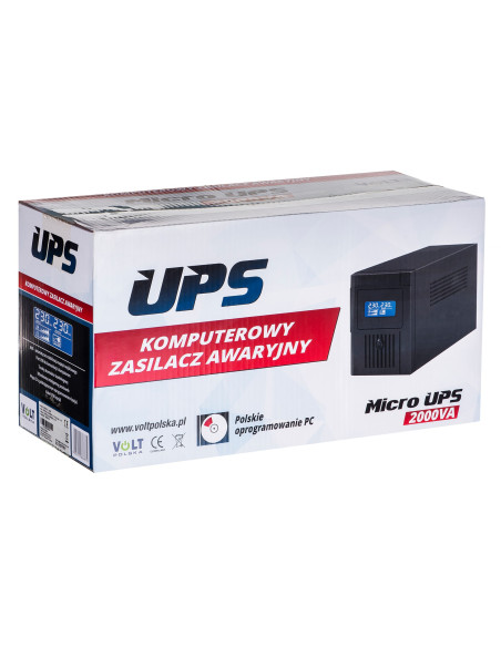 Zasilacz Awaryjny Microups 2000Va/1200W 2*9Ah