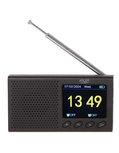 Radio Przenośne - Lcd - Fm - Bluetooth - Zegar Adler