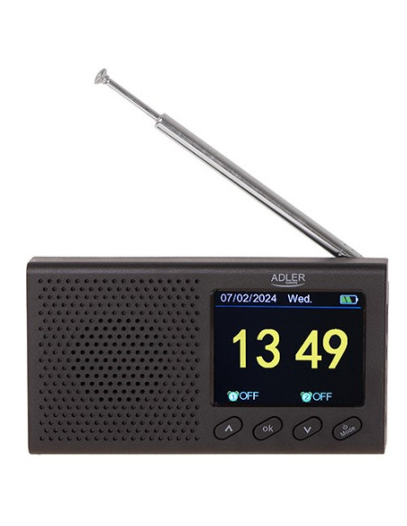 Radio Przenośne - Lcd - Fm - Bluetooth - Zegar Adler