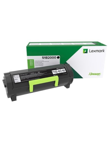 Lexmark 51B2000 Kaseta Z Tonerem Oryginalny Czarny
