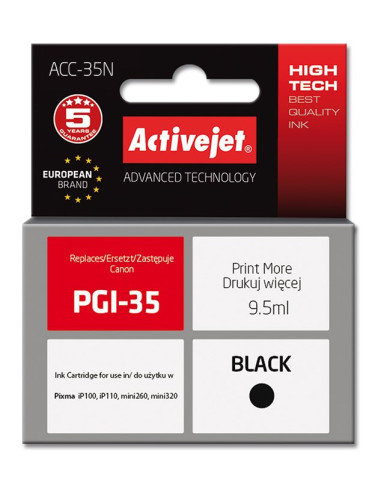 Activejet Acc-35N Tusz (Zamiennik Canon Pgi-35  Supreme  9,5 Ml  Czarny)