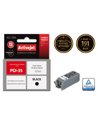 Activejet Acc-35N Tusz (Zamiennik Canon Pgi-35  Supreme  9,5 Ml  Czarny)