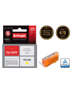 Activejet Acc-521Yn Tusz  (Zamiennik Canon Cli-521Y  Supreme  10 Ml  Żółty) 2