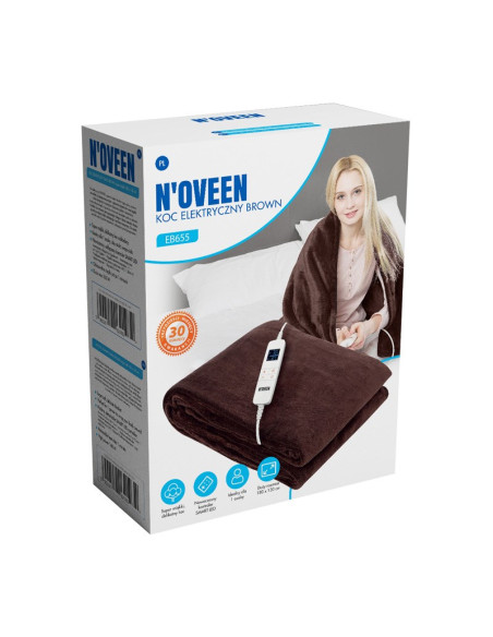 Koc Elektryczny Noveen Eb655 Brown Super Miękki 180X130Cm