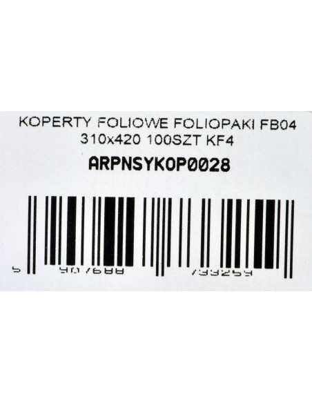 Koperty Foliowe Foliopaki Fb03 260X350 100Szt Kf3