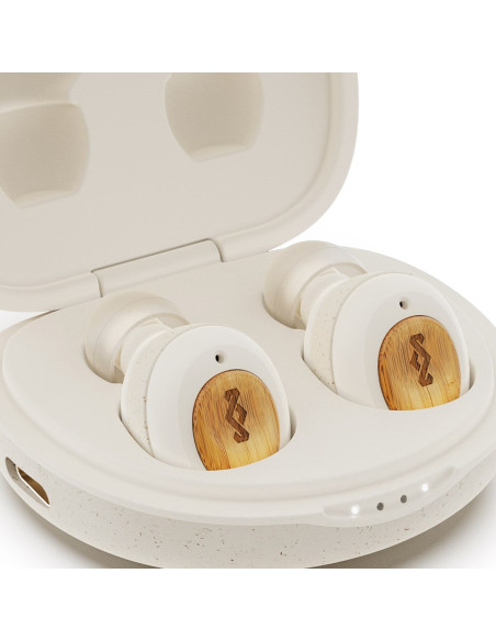 Marley True Wireless Earbuds Champion Built-In Microphone, Bluetooth, In-Ear, Cream