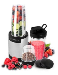 Blender Sportowy Do Mielenia Esperanza Nutri Bomb Ekm030 (900W  Kolor Czarno-Srebrny)