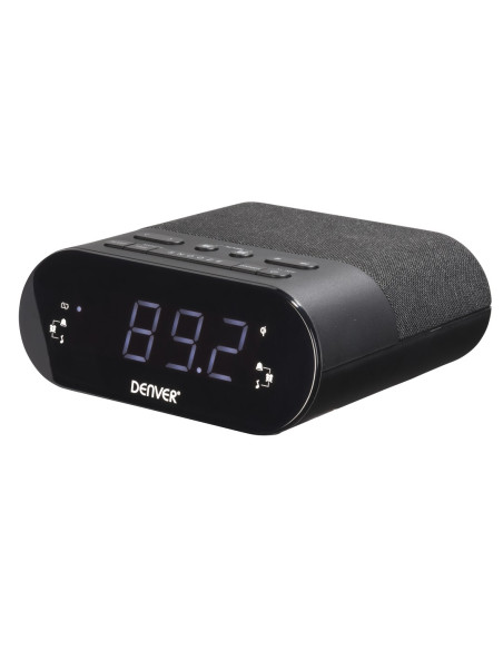 Denver Crq-107 Budzik Cyfrowy Budzik Czarny