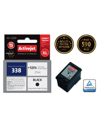 Activejet Ah-338R Tusz (Zamiennik Hp 338 C8765Ee  Premium  25 Ml  Czarny)
