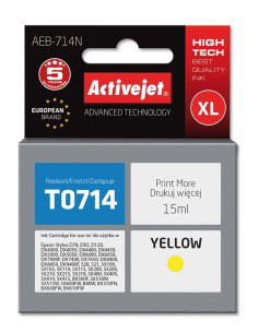 Activejet Aeb-714N Tusz (Zamiennik Epson T0714, T0894, T1004  Supreme  15 Ml  Żółty)
