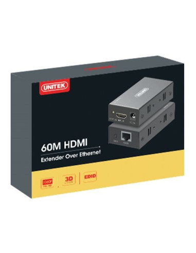 Unitek Extender Hdmi Over Ethernet, 60M, V100A