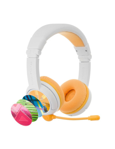 Buddyphones School+ Zestaw Słuchawkowy Przewodowy I Bezprzewodowy Opaska Na Głowę Połączenia/Muzyka Usb Type-C Bluetooth Biały,