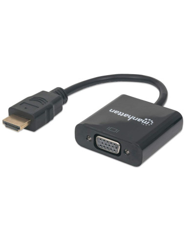 Adapter Manhattan Hdmi-St.  Vga-Bu. [Bk] Polybag