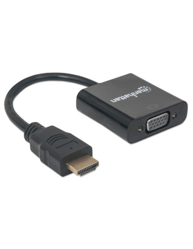 Adapter Manhattan Hdmi-St.  Vga-Bu. [Bk] Polybag