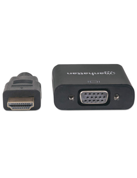 Adapter Manhattan Hdmi-St.  Vga-Bu. [Bk] Polybag