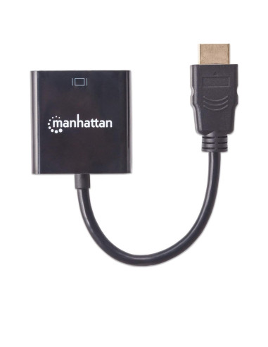 Adapter Manhattan Hdmi-St.  Vga-Bu. [Bk] Polybag