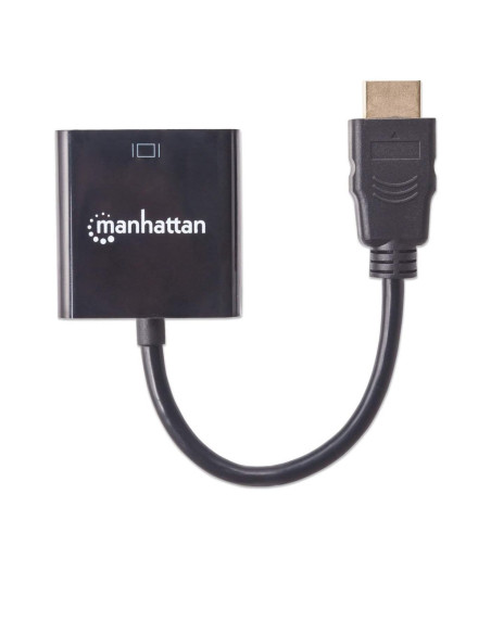 Adapter Manhattan Hdmi-St.  Vga-Bu. [Bk] Polybag