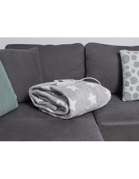 Koc Elektryczny Noveen Eb750 Grey Star Super Miękki 180X160Cm