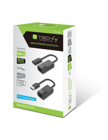 Techly 103199 Extender Usb Po Kablu Sieciowym Rj45