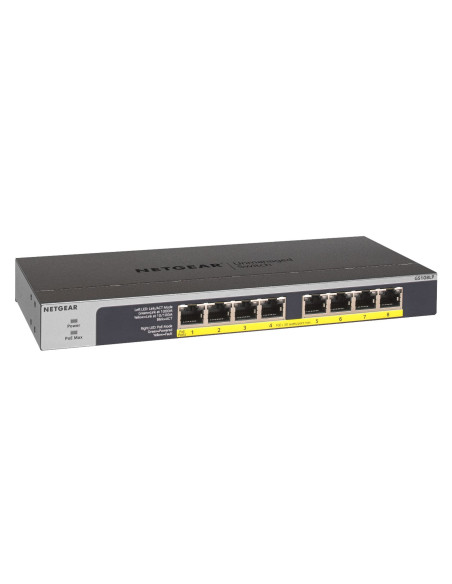 Switch Netgear Gs108Lp-100Eus 8P Poe 60W* (Poe+: 8P) Unmanaged Gigabit