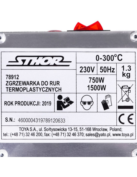 Zgrzewarka Do Rur Termoplastycznych Sthor 78912