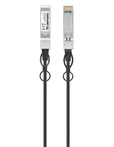 Intellinet 508391 Kabel Infiniband / Światłowodowy 1 M Sfp+ Czarny, Srebrny