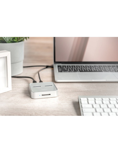 Digitus Stacja Dokująca Do Ssd M.2 Nvme + M.2 Sata Z Czytnikiem Kart Sd Express, Usb-C Da-71546