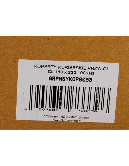 Koperty Kurierskie Przylgi Dl 110 X 220 1000Szt