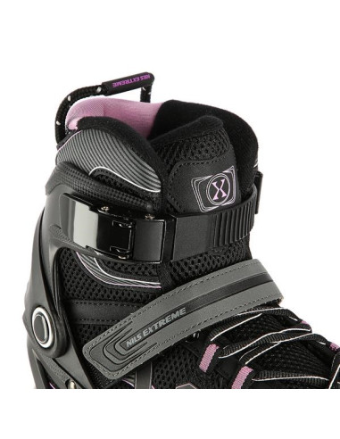 Łyżworolki Nils Extreme Na9157 Czarno-Fioletowe Rozm. 44