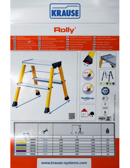 Schodki Dwustronne Składane Krause Rolly 130068