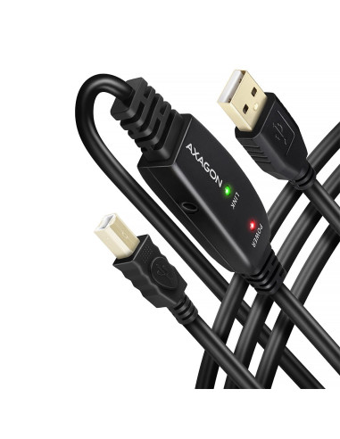 Axagon Adr-215B Usb 2.0 A-M -  B-M Active Connecting/Repeater Cable 15M - Kabel - Digital/Daten Kabel Usb Usb A Usb B Czarny