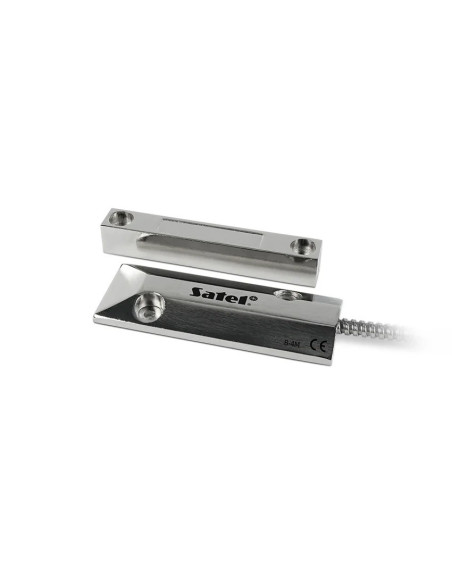 Czujka Magnetyczna Bramowa Satel B-4M Kontaktron (Obudowa Metalowa) Srebrny